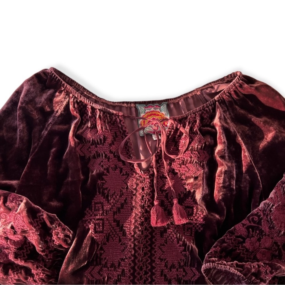 Johnny Was Daniella Embroidered Velvet
Peasant Blouse - Picture 2 of 7